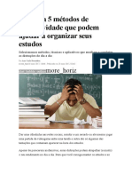 Conheça 5 Métodos de Produtividade Que Podem Ajudar A Organizar Seus Estudos