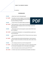 Dear Student, Make A Dialogue About The Pandemia.: TARE N ° 01: Present Simple