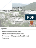 Tutorial Note 10 Midterm Solutions & Phylogenetic Tree