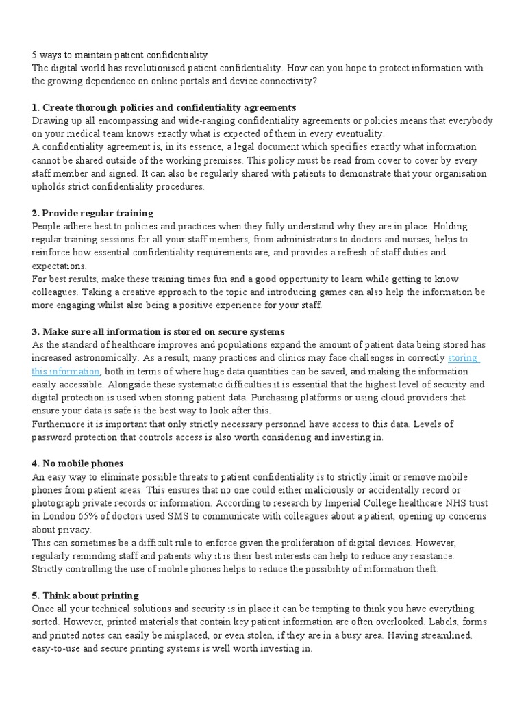 Ways To Maintain Confidentiality