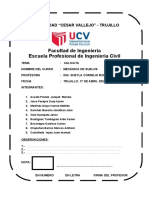 Informe de Calicata realizada en la Universidad Cesar Vallejo