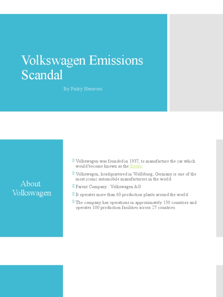 Volkswagen Emissions Scandal Overview | PDF | Volkswagen | Volkswagen Group