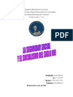 Ensayo La Seguridad Social y El Socialismo Del Siglo XXI