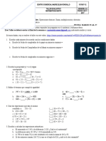 Taller Evaluativo Matematicas Sexto