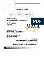 Analisis de Fluidos Investigacion Lubric