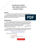 Instructions AB Point Mass Solver