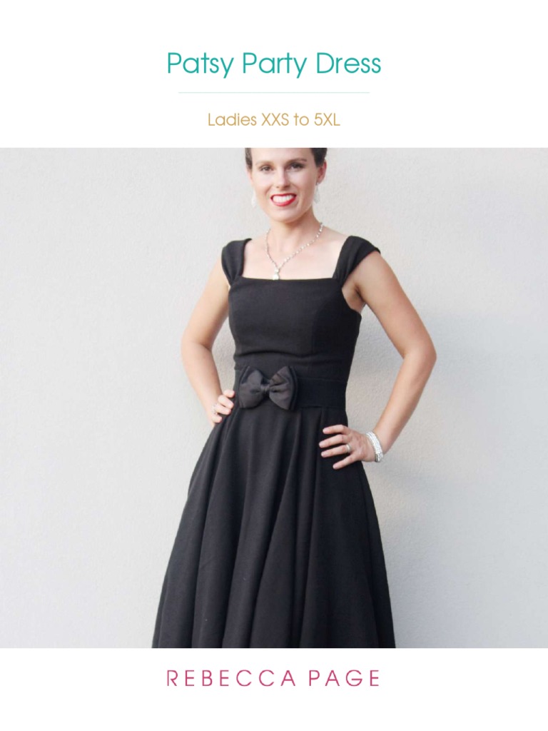 RP Pattern Patsy Party Dress Ladies US Letter PDF | PDF | Seam (Sewing ...