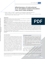 Comparative Effectiveness of Instructional Design Features in Simulation-Based Education: Systematic Review and Meta-Analysis