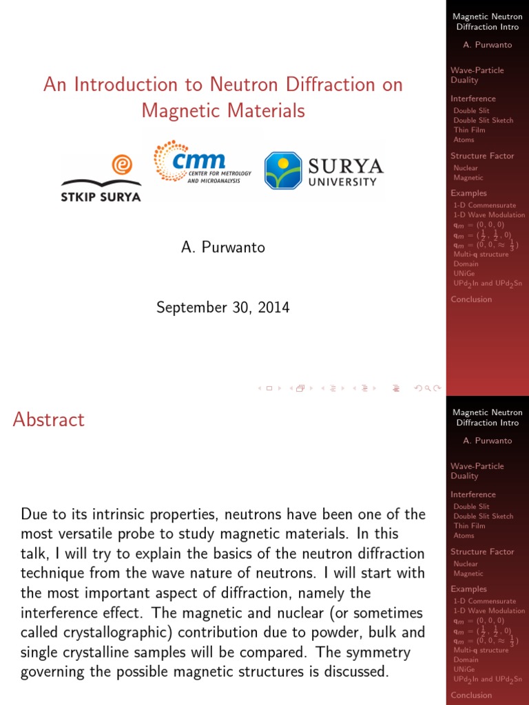 An Introduction To Neutron Diffraction On Magnetic Materials | PDF ...
