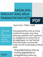 Ang Pagsasaling-Wika at Ang Mga Pamantayan Nito
