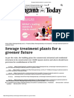 Sewage treatment plants for a greener future