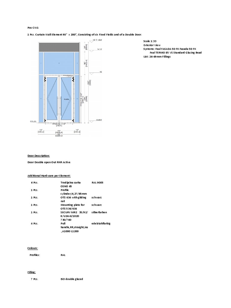 Curtain Wall Quotation PDF Window Door