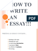 How To Write AN ESSAY!!!