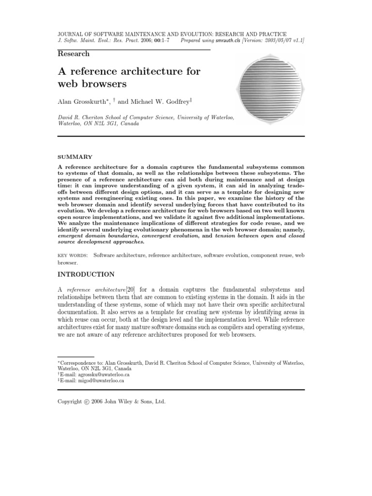 Browser Architecture | PDF | Safari (Web Browser) | World Wide Web