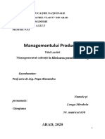 Referat Managementul Productiei