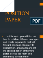 POSITION PAPER