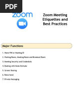 Zoom Meeting Etiquettes and Best Practices