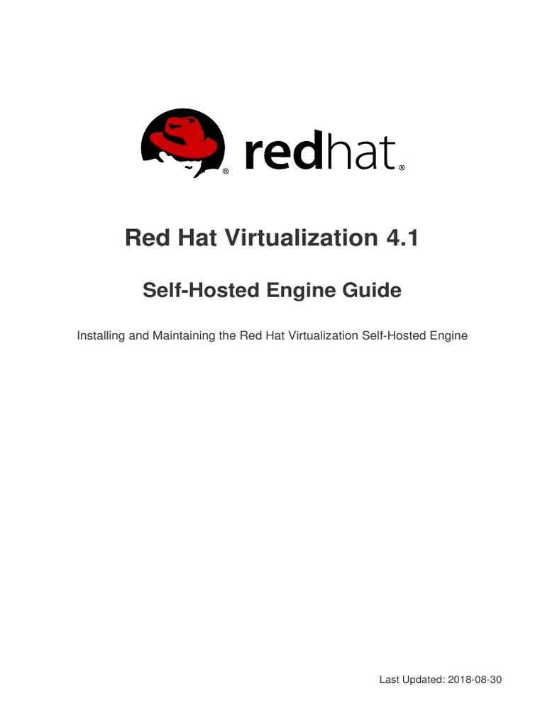 Red Hat Virtualization 4.1: Self-Hosted Engine Guide | PDF | Computer ...
