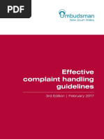 Effective Complaint Handling Guidelines Third Edition