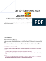 Estatuto de Autonomía para Aragón