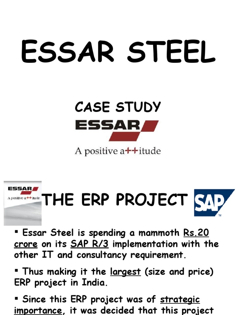 Essar Steel: Case Study | PDF | Enterprise Resource Planning | Asset ...