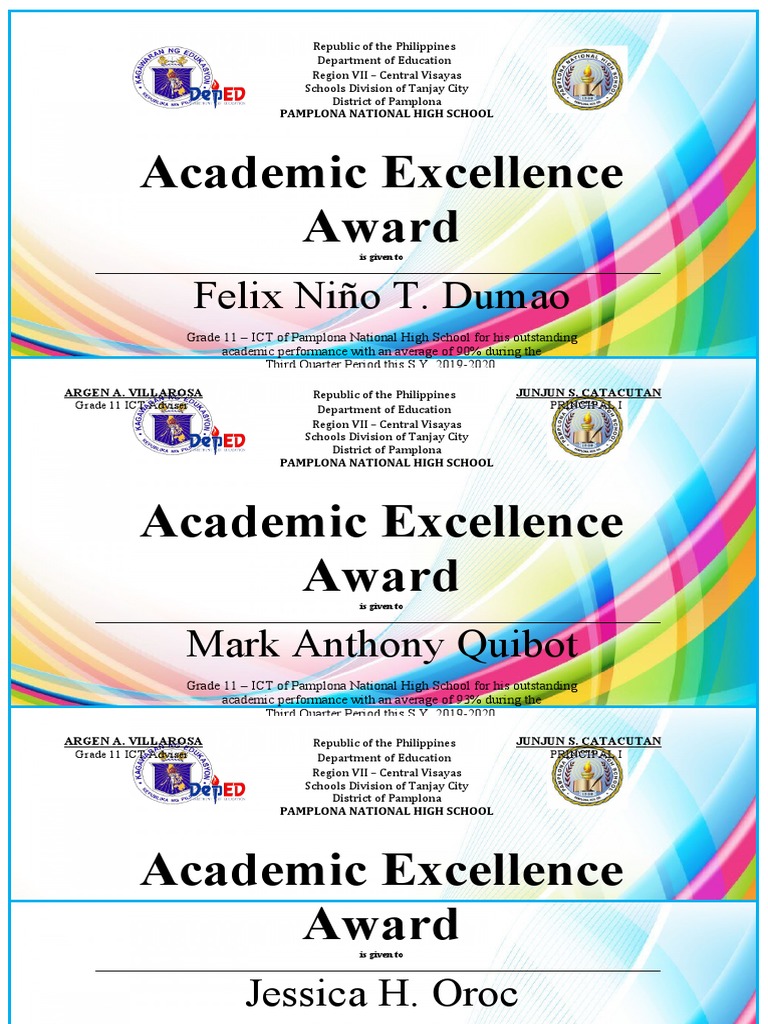 Certificate Of Recognition