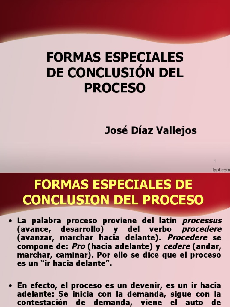 Formas Especiales de Conclusión | PDF | Ley procesal | Demanda judicial