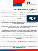 7 Quick Tips To Improve Time Management: WWW - Mindstrengths.co - Uk