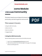 ASM Welcome Module: The ASM Community: This Lesson Covers