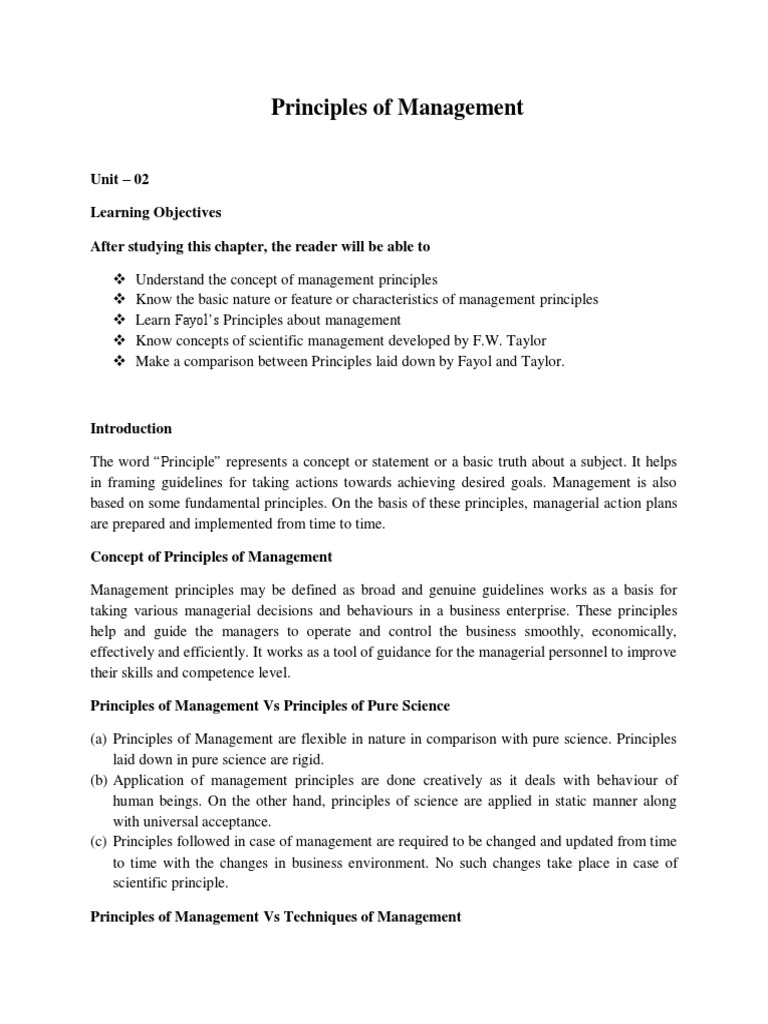 Principles of Management Overview | PDF | Employment | Turnover ...