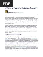 5 Ways To Improve Database Security