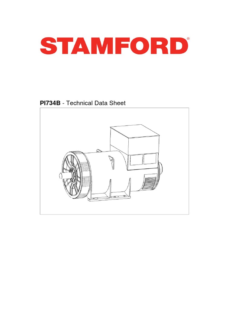 Alternator Data Sheet of 1250kVA Prime Cummins DG Set PDF Electric