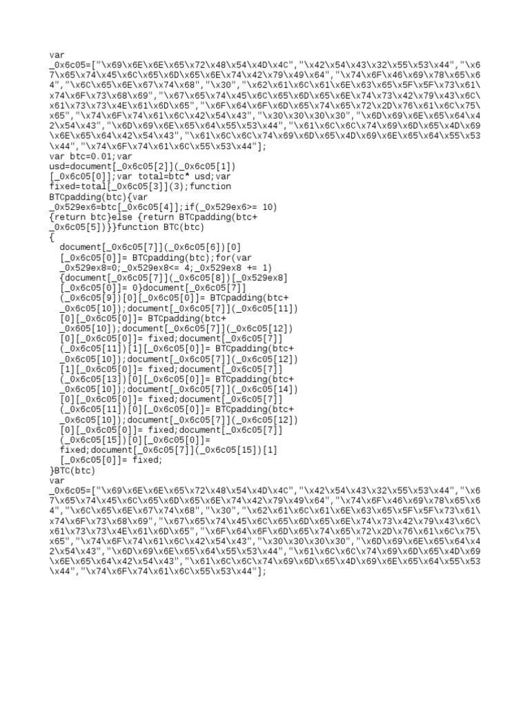 BTC to USD Conversion Script | PDF | X86 Architecture | Computer Related  Introductions
