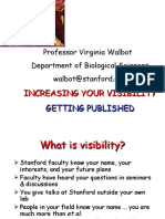 Professor Walbot's Guide to Increasing Your Visibility