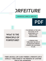 Forfeiture: Reported By: Arnel M. Jerez, RN