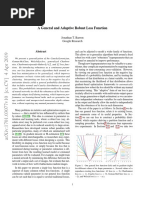 A General and Adaptive Robust Loss Function: Jonathan T. Barron Google Research