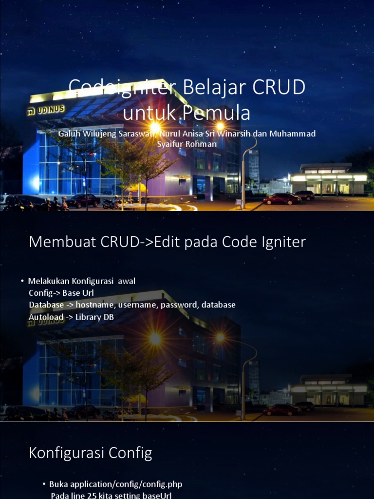 CRUD CodeIgniter untuk Pemula | PDF | Karier & Perkembangan | Komputer