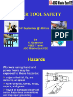 Power Tool Safety: 14 September @1430 Hrs