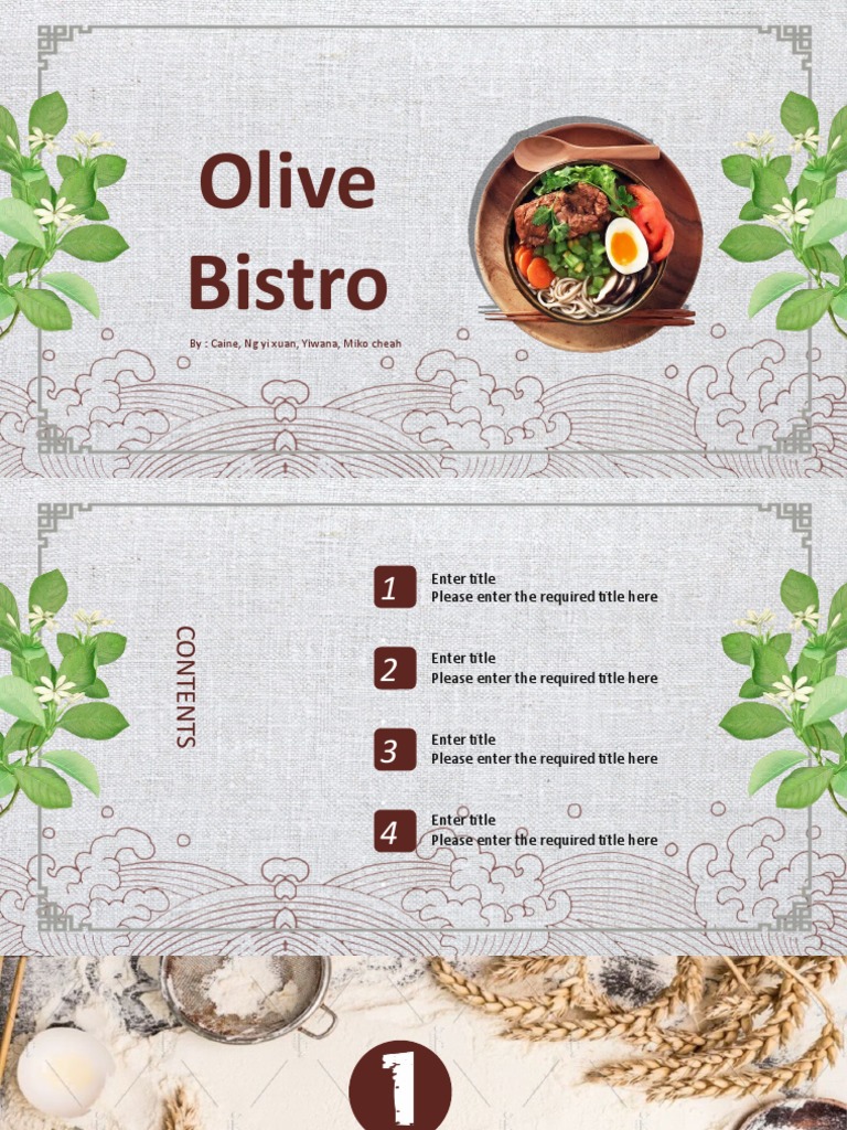 Presentation Management On Restaurant | PDF | Menu | Foods