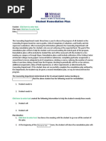 Student Remediation Plan