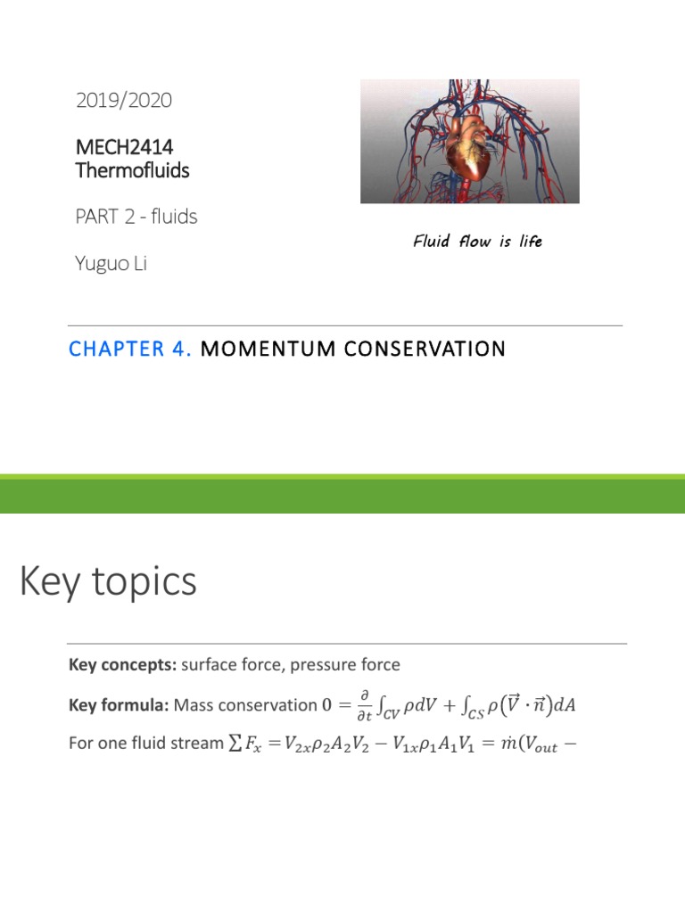 Momentum Conservation in Fluid Mechanics | PDF | Fluid Dynamics ...