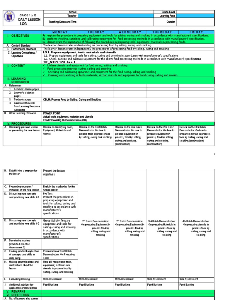 DLL Sample Food Processing PDF Tools Foods