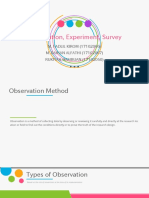 Observation Experiment Survey - AI-B-IP