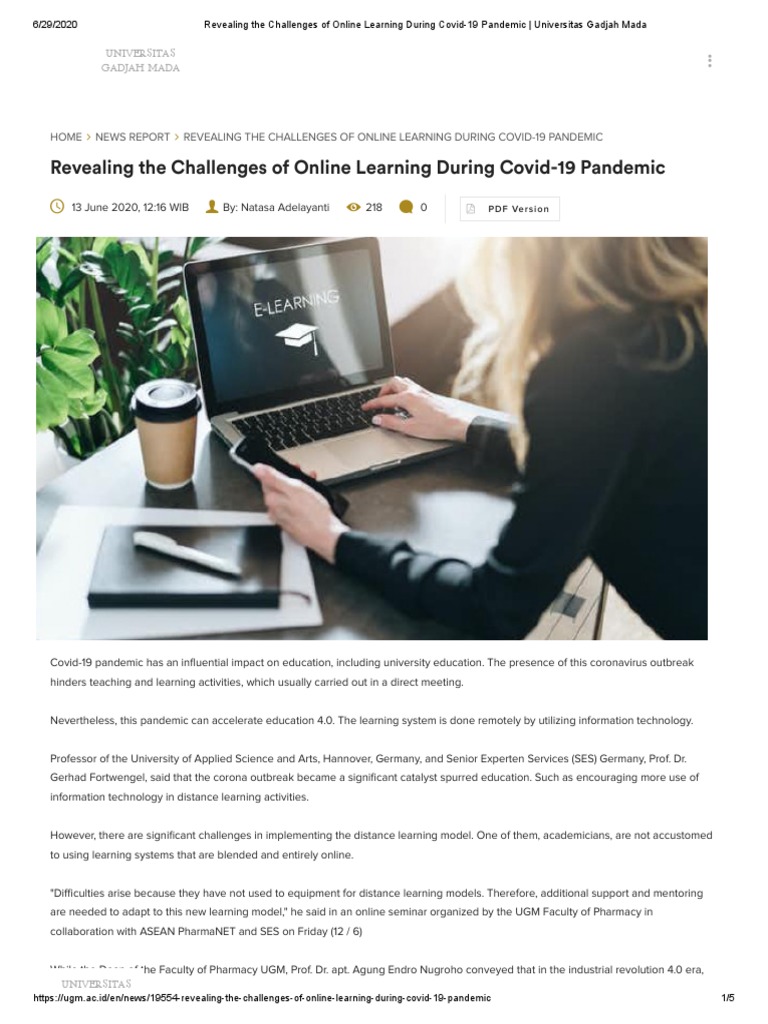 Revealing The Challenges of Online Learning During Covid-19 Pandemic ...