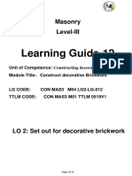 Learning Guide-12: Masonry Level-III