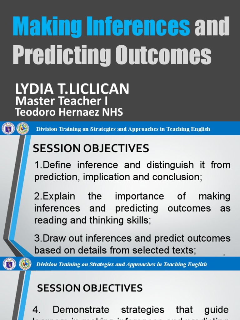 Strategies for Developing Inferential Thinking and Predictive Skills ...