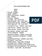 Subiecte Patologie Orala Examen