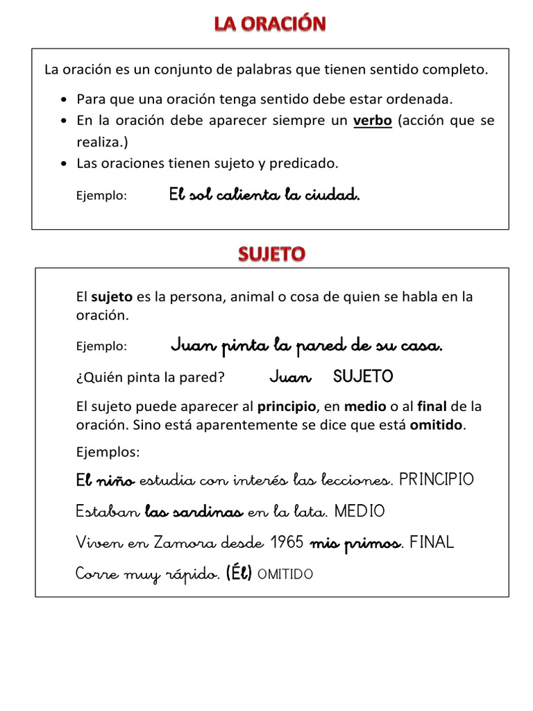Sujeto Predicado | PDF