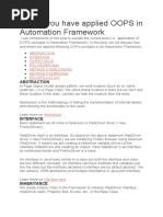 OOPS in Automation Framework