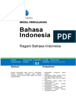 Modul 3 Ragam Bahasa Indonesia